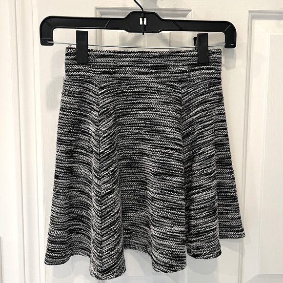 H&M Skirts Hm Blackwhitegrey Tweed Mini Skirt Poshmark
